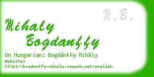 mihaly bogdanffy business card